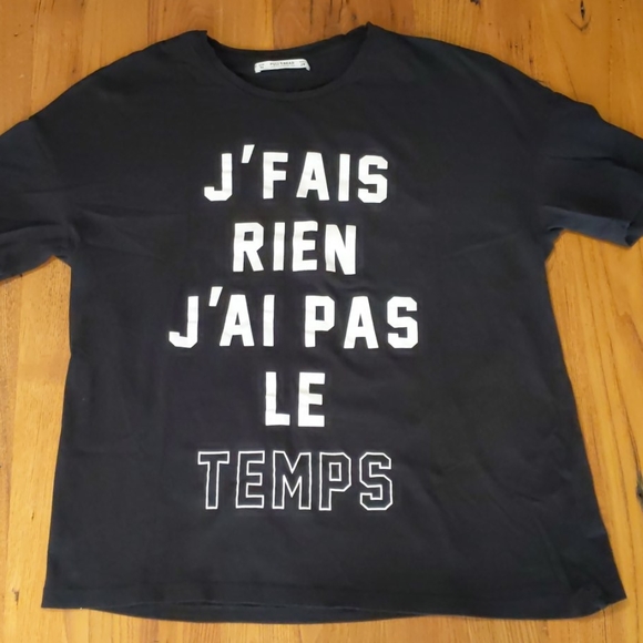 Pull&Bear Tops - Pull & Bear Black Tee Shirt